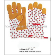 Gant de jardin, gant en tissu de fleur, gant de sécurité, gant bon marché, gant de travail, gant de travail